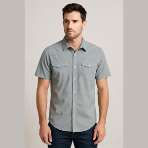 Wrangler Wrancher Men's Short Sleeve Western Shirt Pearl Snaps Size XL